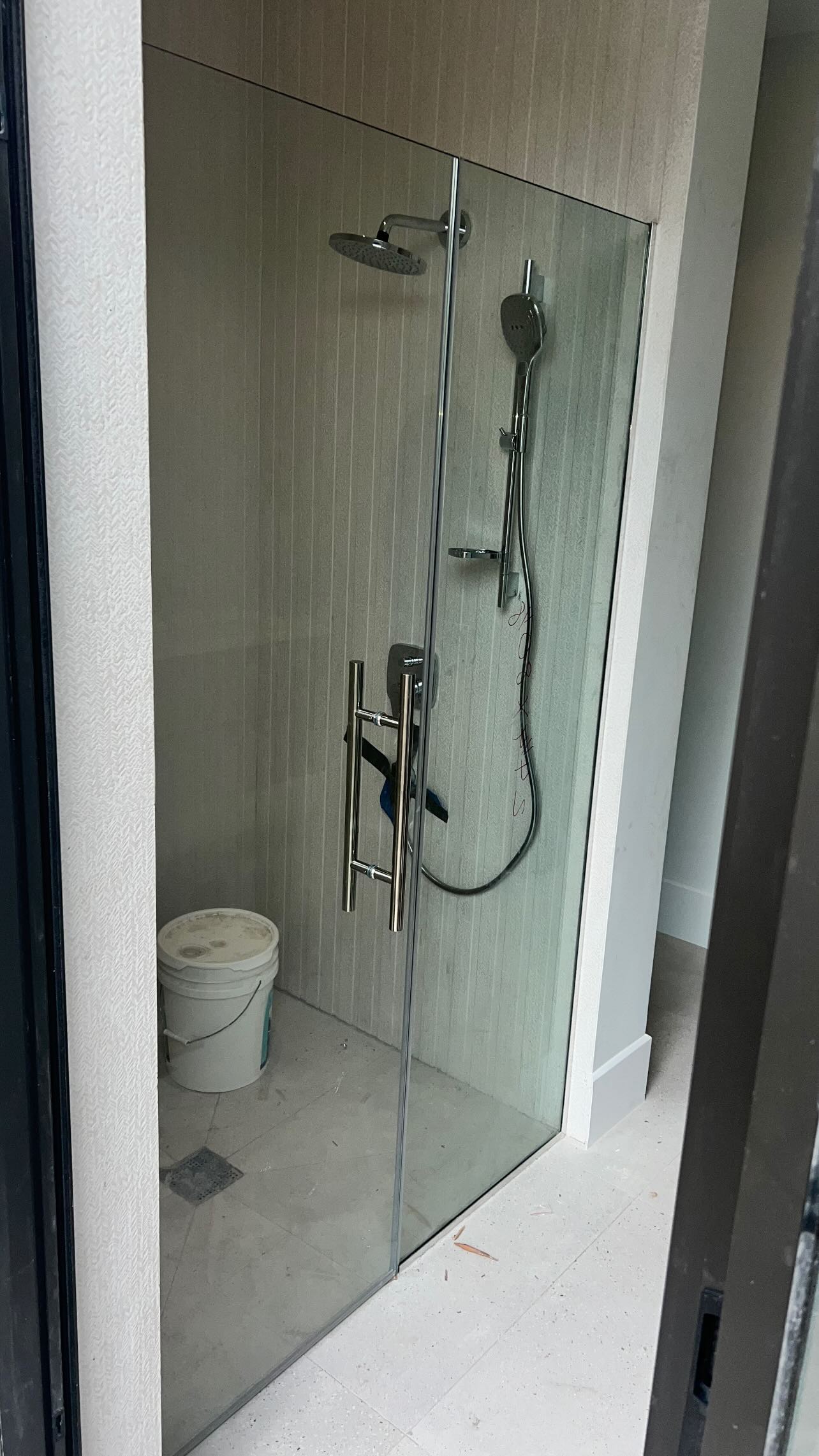 Completed shower enclosure